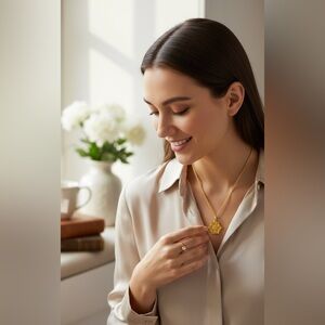 Vintage Together III Paris Gold-Tone Floral Medallion Necklace